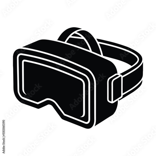 Virtual reality headset silhouette for immersive gaming and entertainment
