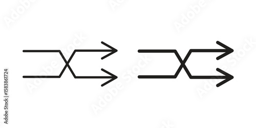Shuffle icon vector illustration on a transparent background.