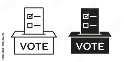 Referendum icon vector illustration on a transparent background.
