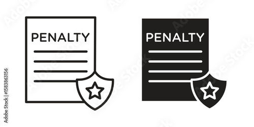 Penalty icon vector illustration on a transparent background.