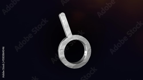 3d Render Of Neutrois Gender Symbol 3d Animation