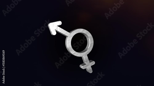 3d Render Of Bigender Gender Symbol 3d Animation