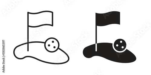Golf yard icon vector illustration on a transparent background.