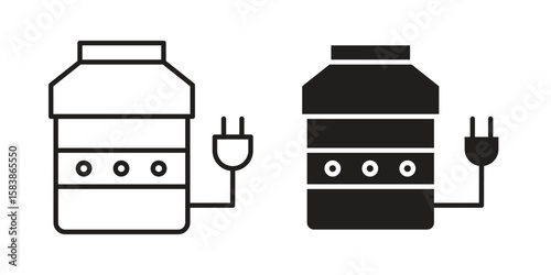 Garbage disposal icon vector illustration on a transparent background.