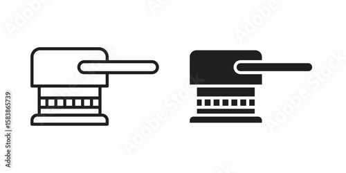 Floor sanding machine icon vector illustration on a transparent background.