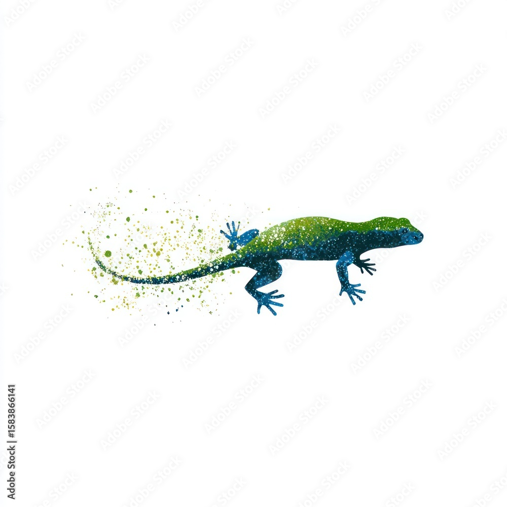 Fototapeta premium A stylized illustration of a lizard