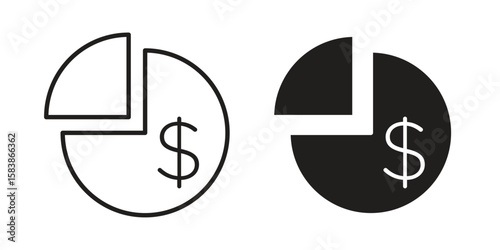 Dividend yield icon vector illustration on a transparent background.
