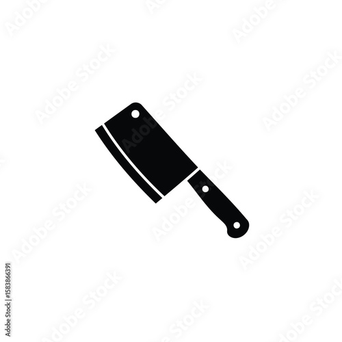 Sharp Cleaver Illustration Vector Image of Butcher Knife for Food Preparation and Kitchen Concepts