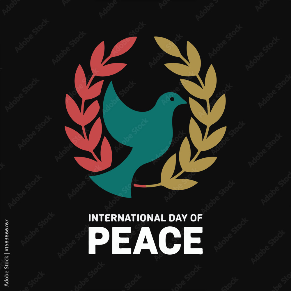 Naklejka premium Peace for All – Celebrating International Day of Peace with Unity and Harmony.