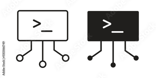 DOS icon vector illustration on a transparent background.