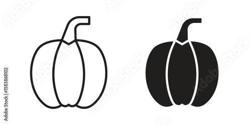 Capsicum icon vector illustration on a transparent background.