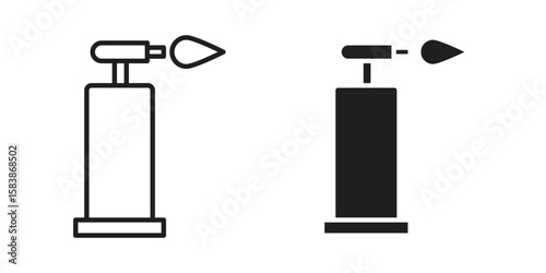 Blowtorch icon vector illustration on a transparent background.