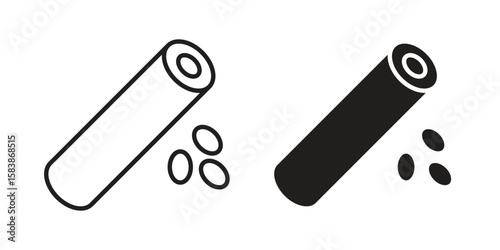 Blood vessel icon vector illustration on a transparent background.