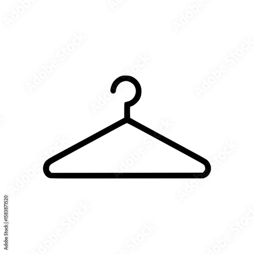 Solid Black Hanger Vector Icon