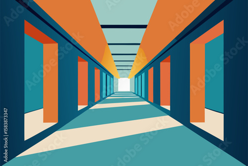 Art Gallery Corridor a Modern Architectural Perspective