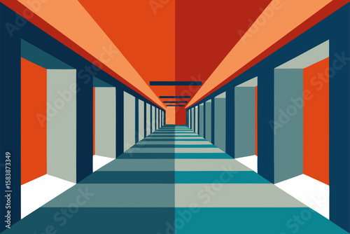 Art Gallery Corridor a Modern Architectural Perspective