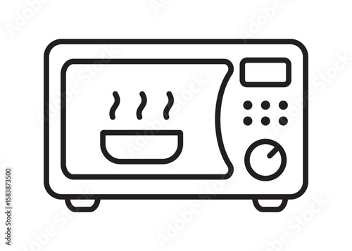 Microwave oven line icon. Kitchen electronics icon.
