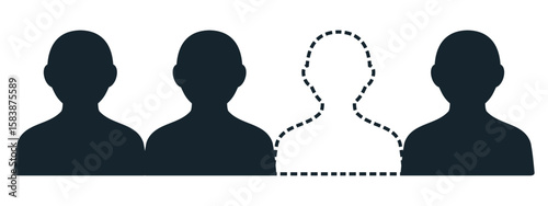 Missing person icon. Illustration vector