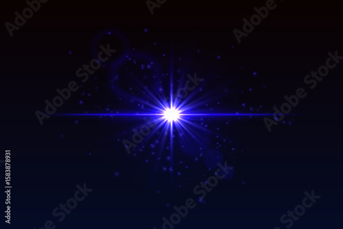 Wallpaper Mural Light burst with glow particles and subtle lens flare rings. Radiating star flash on black background for cinematic or sci-fi look. Torontodigital.ca