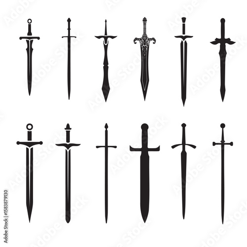 vector illustration of a sword