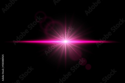 Wallpaper Mural Intense bright flare burst with radial beams and lens reflection. Central explosion of light on dark background. Torontodigital.ca