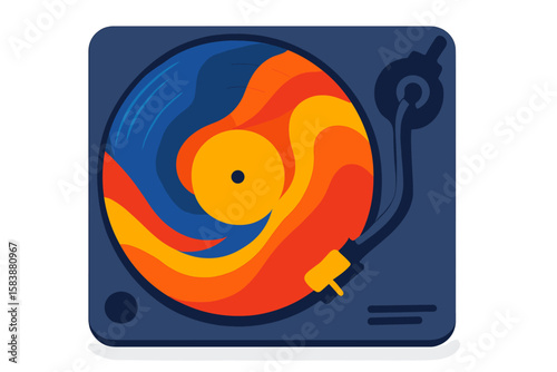 Retro-style striped backgrounds, posters, and banners featuring colors from the 1970s, 1980s, and 1990s, reminiscent of synthwave, vaporwave, and retrowave music often found on vinyl records and lp