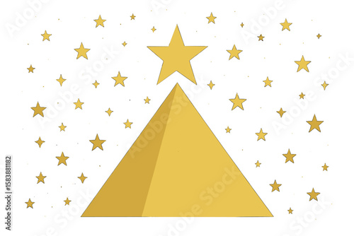 Vector realistic illustration of symbol of victory, achievement of success, rewarding of winner, depicted as a golden award round podium with shiny glitter and sparkles isolated on dark background