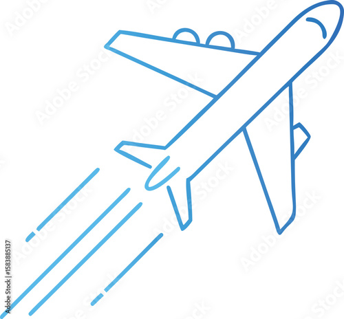 Elevate Your Travel Dreams with this Minimalist Aircraft Illustration, for a Modern Flight 
