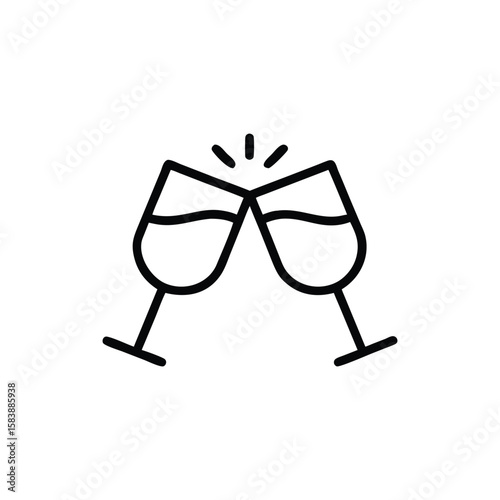 Clinking Wine Glasses Icon