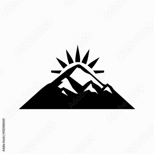 mountain isolated graphic adventure design