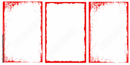 red grunge background frame grunge.transparent realistic red paint and ink splash frame