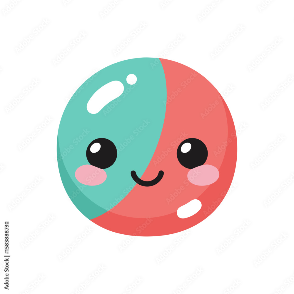 Fototapeta premium Beach Ball – Jelly Candy Vector Icon from Set01