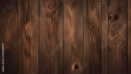 Dark Wooden Plank Background with Natural Texture and Wood Grain Detail. Wooden background. 
