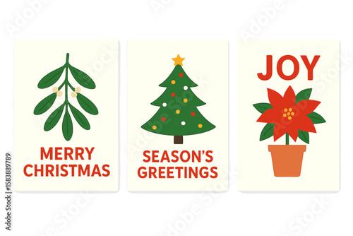 A collection of 2023 Christmas and New Year greeting card designs, featuring vector illustrations suitable for graphic design, web development, social media banners, and marketing materials