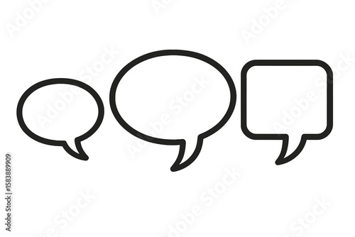 Talk bubble speech icon, chat vector icon, and blank empty bubbles are part of vector design elements