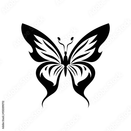 butterfly silhouette vector clipart