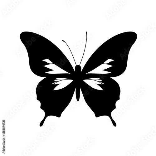 butterfly silhouette vector clipart
