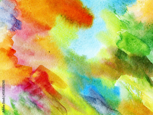 Abstract multicolor background, artistic watercolor texture