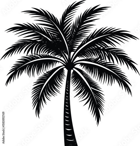 Coconut tree t shirt design silhouette and vector Nature-inspired tropical tree for relaxed fashion