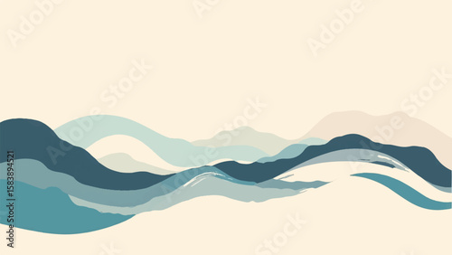 Abstract Wavy Design. Colorful wavy pattern background. Vector illustration.