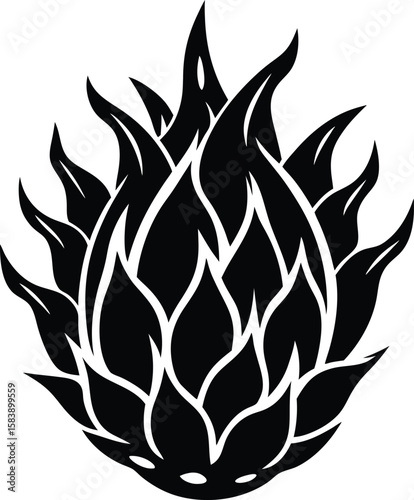 Dragonfruit t shirt design silhouette and vector Vibrant dragonfruit vector for bold apparel