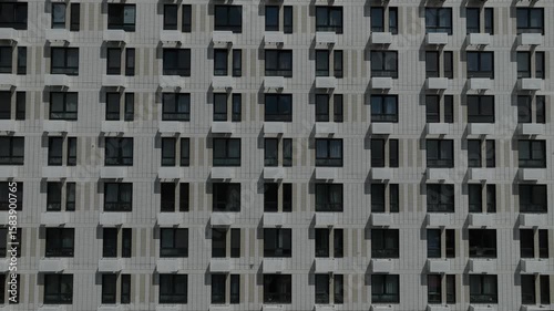 Windows of a multi-storey building in the city