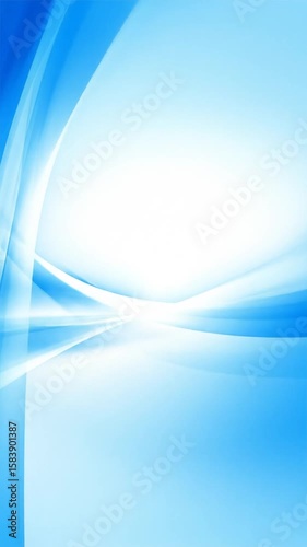 Abstract light blue and white flowing lines