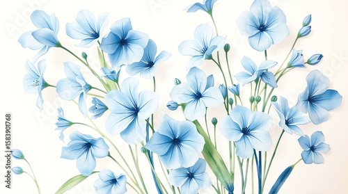 floral light background, blue flowers, floral background of flowers