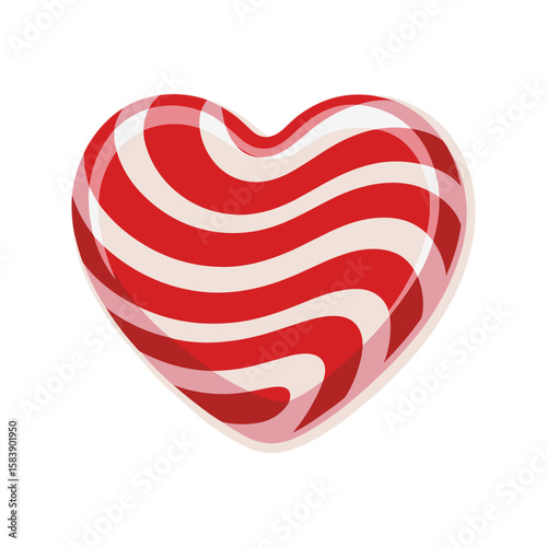 Glossy heart-shaped candy