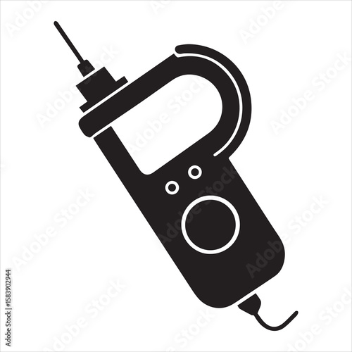 clamp Meter icon silhouette vector