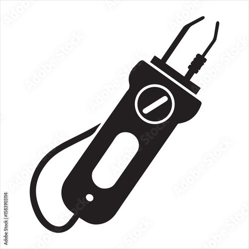clamp Meter icon silhouette vector