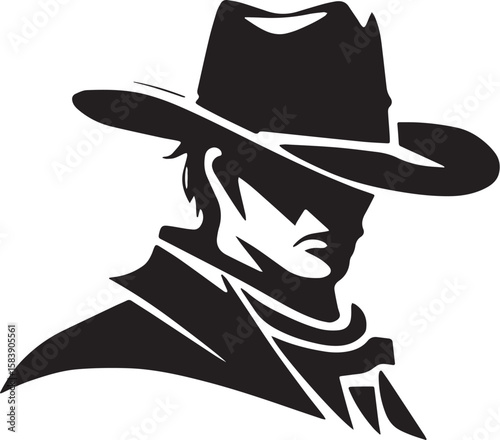 Mysterious Cowboy Silhouette