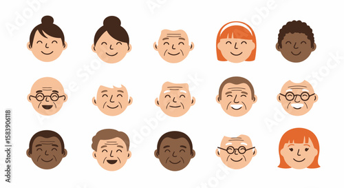Diverse Faces Representing Global Community, Inclusion, and Unity for Educational Materials, Social Media, and Human Resources Presentations
