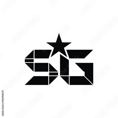 "Stylized Logo Design: SG Star"